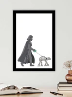 Star Wars Darth Vader & AT-AT Framed Wood Wall Decor