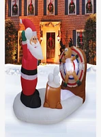 Animated Snowball Fight Inflatable Decor