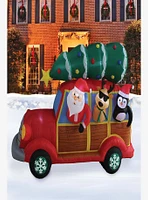 Santa's Christmas Woody Inflatable Decor