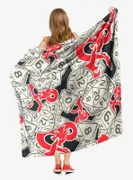 Dungeons & Dragons Logo Dice Silk Touch Throw Blanket