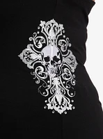 Social Collision Skull Cross O-Ring Girls Tank Top Plus