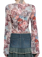 Thorn & Fable Celestial Paintings Bell Sleeve Girls Top