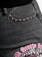 Sweet Society Pink Tiger Denim Mini Skirt Plus