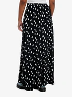 Thorn & Fable Black White Ghost Maxi Skirt