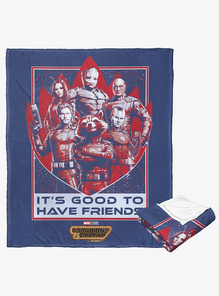 Marvel Guardians of the Galaxy: Vol. 3 Better To Have Friends Silk Touch Throw Blanket