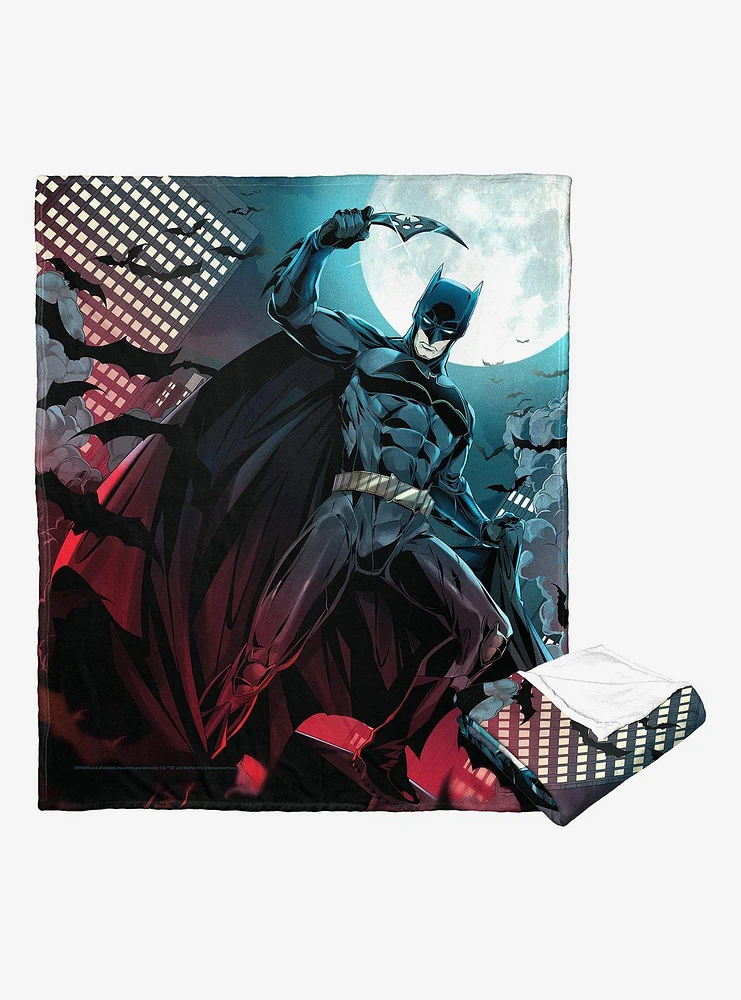 DC Comics Batman Stylized Batman Silk Touch Throw Blanket