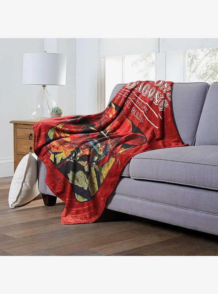 Dungeons & Dragons Fantasy Game Silk Touch Throw Blanket