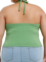 Sweet Society Don't Duck With Us Green Girls Halter Top Plus