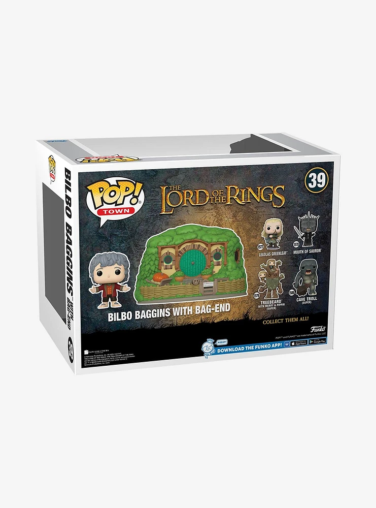 Funko The Lord Of The Rings Pop! Town Bilbo Baggins With Bag-End Vinyl Figure