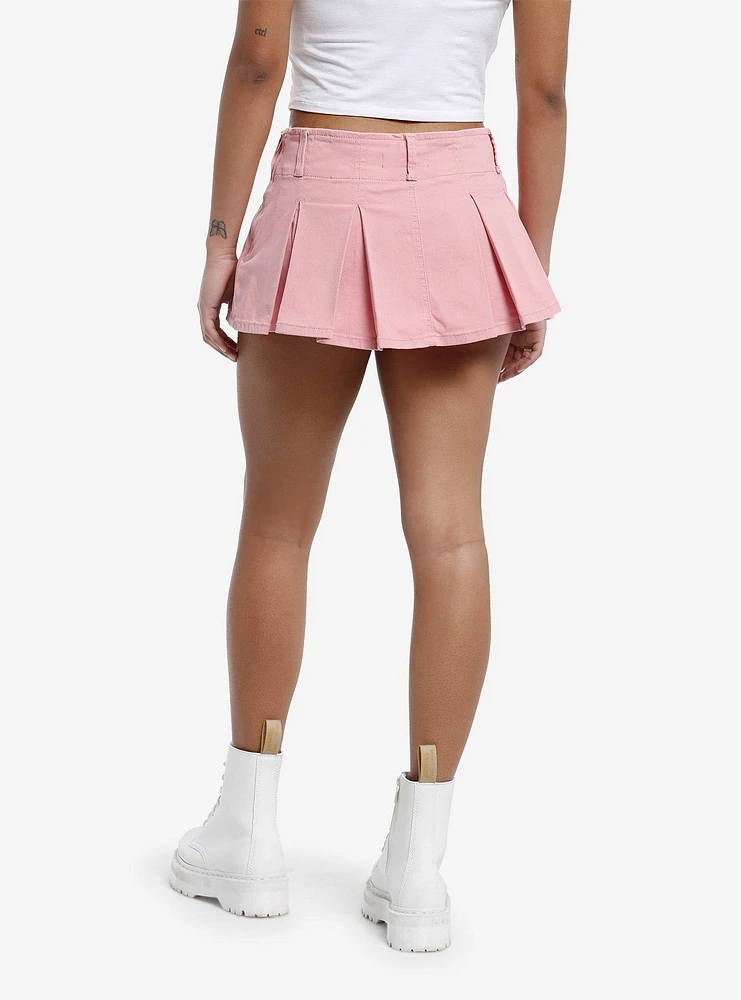 Dusty Rose Pleated Micro Skort