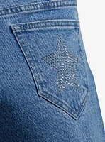 Silver Star Rhinestone Mom Shorts