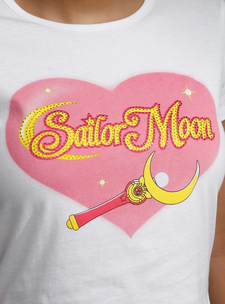 Sailor Moon Rhinestone Logo Girls Baby T-Shirt