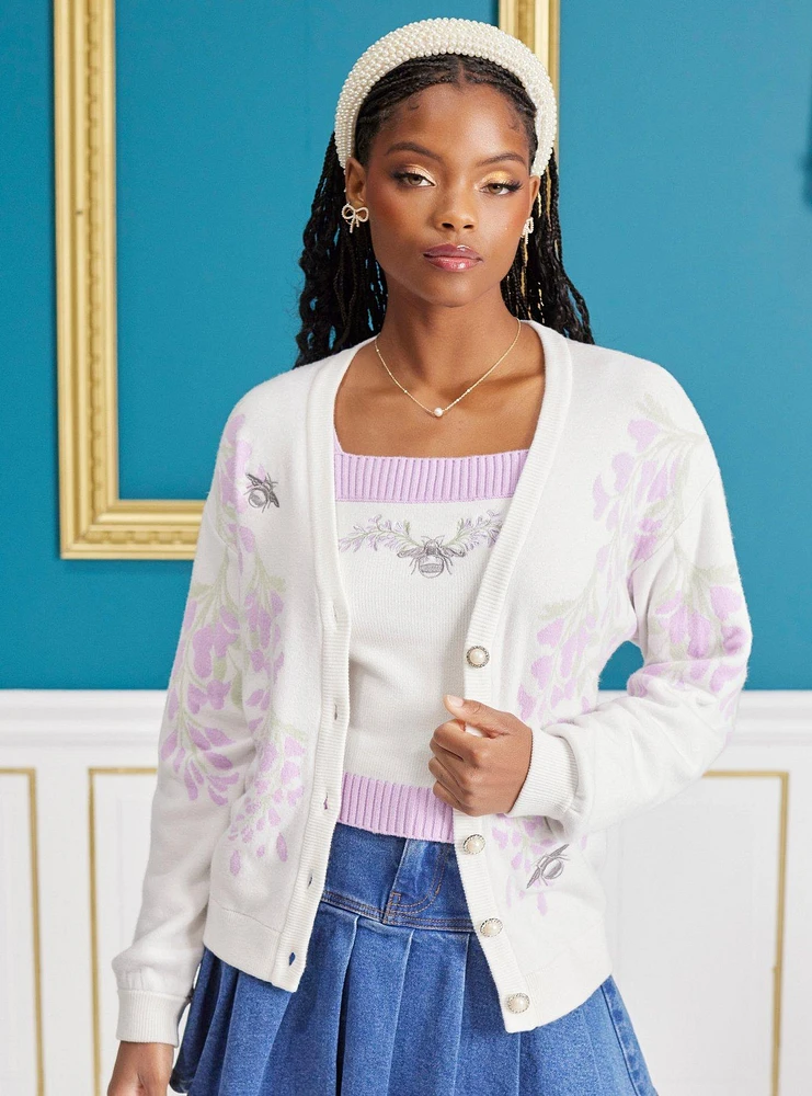 Her Universe Bridgerton Wisteria Girls Cardigan