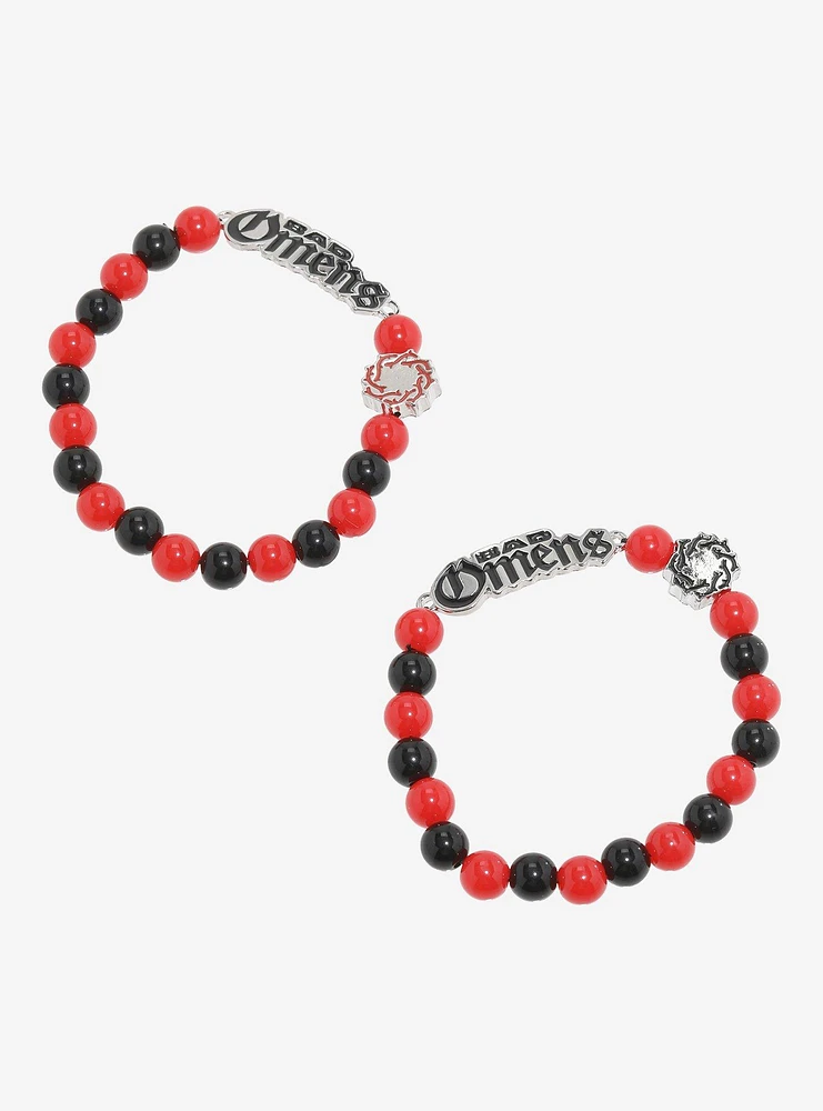 Bad Omens Logo Beaded Best Friend Bracelet Set