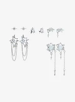 Thorn & Fable Star Heart Planet Drop Earring Set