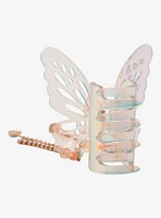 Thorn & Fable Iridescent Butterfly Chain Claw Hair Clip