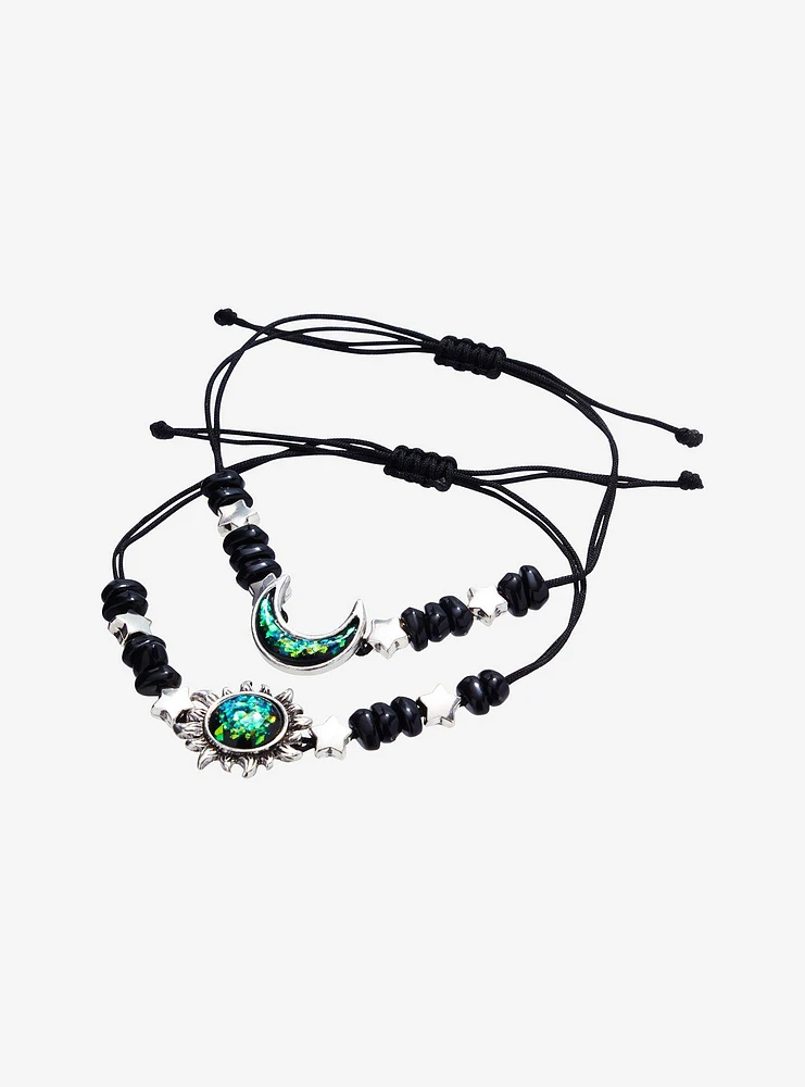 Cosmic Aura Celestial Star Beads Best Friend Cord Bracelet Set