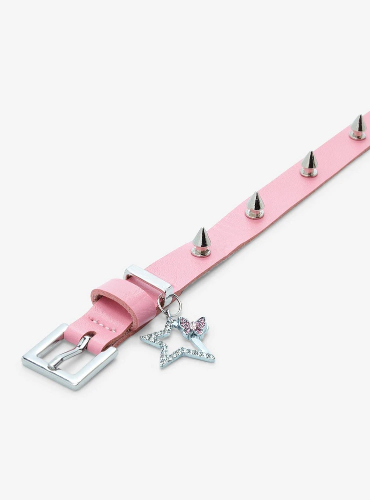 Sweet Society® Pink Buckle Spike Star Choker