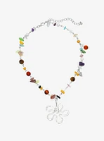 Thorn & Fable® Swirl Flower Stone Necklace
