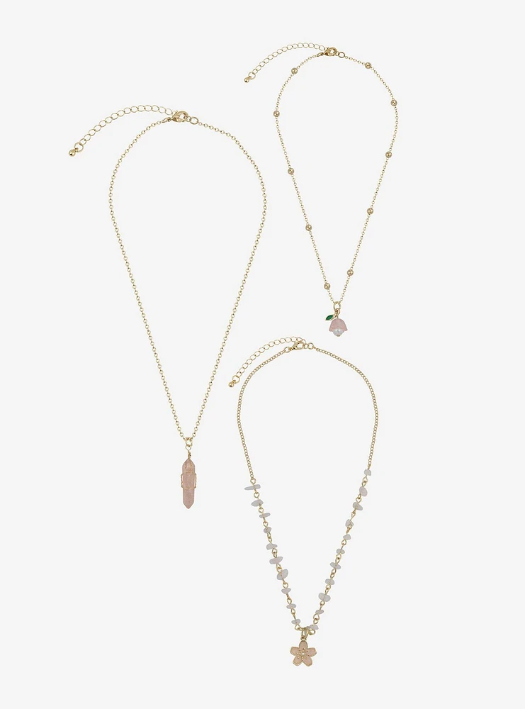 Thorn & Fable Sakura Crystal Necklace Set