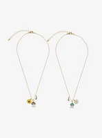 Thorn & Fable Mushroom Ghost Flower Best Friend Necklace Set