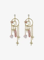 Sweet Society Moon Star Crystal Drop Earrings