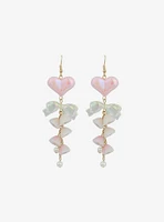 Thorn & Fable Heart Bow Lily Drop Earrings
