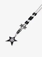 Social Collision Black Star Bead Necklace