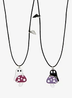 Thorn & Fable® Ghost Mushroom Magnetic Best Friend Necklace Set