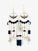 Cosmic Aura Death Moth Creature Dangle Earrings