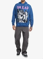 Dread Angel Statue Blue Oil Wash Hoodie