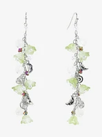 Thorn & Fable Moon Floral Drop Earrings