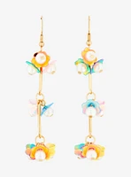 Thorn & Fable Iridescent Lily Drop Earrings