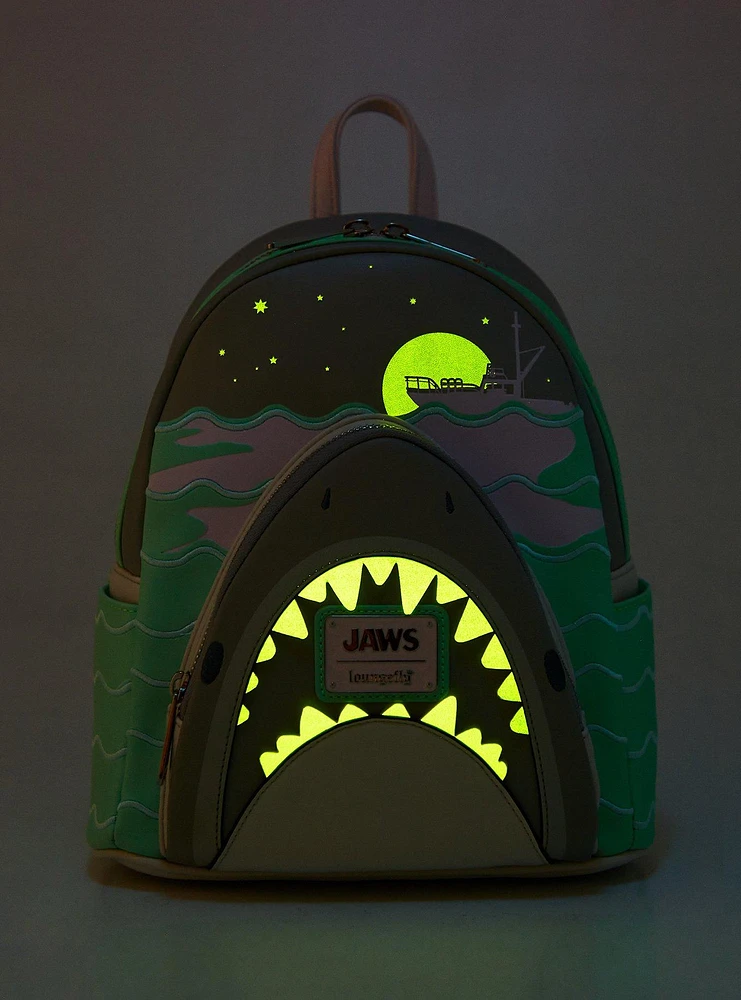 Loungefly Jaws Glow-In-The-Dark Mini Backpack