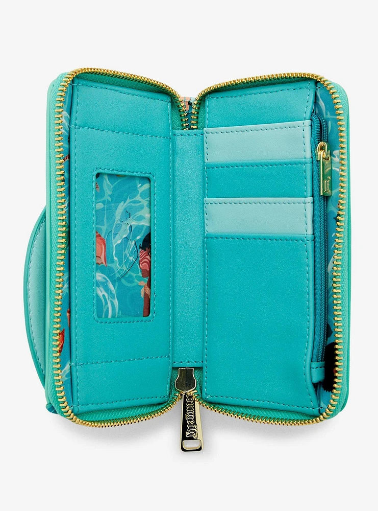 Loungefly Disney Moana Ocean Waves Zipper Wallet