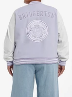 Her Universe Bridgerton Lavender Girls Varsity Jacket Plus