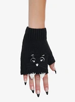 Black Cat Fingerless Gloves