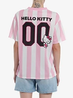 Hello Kitty Stripe Soccer Girls Jersey Top