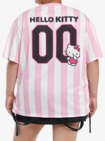 Hello Kitty Stripe Soccer Girls Jersey Top Plus