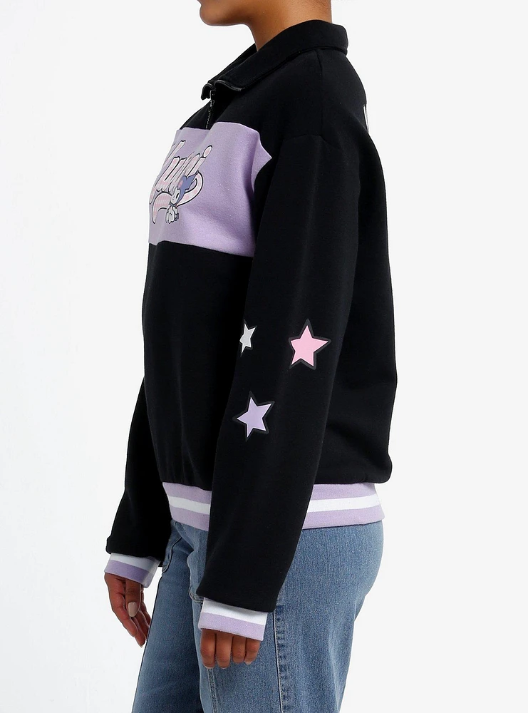 Kuromi Varsity Star Girls Quarter Zip Jacket