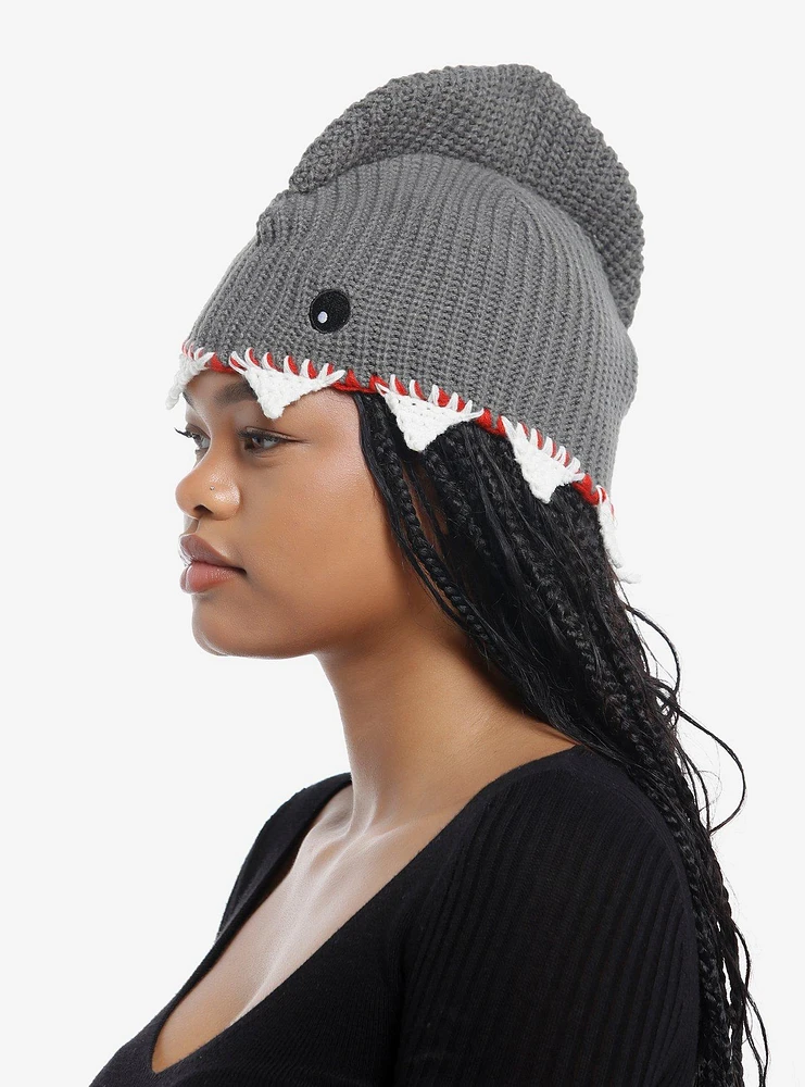 Shark Figural Crochet Beanie