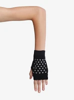 Star Stud Short Fingerless Gloves