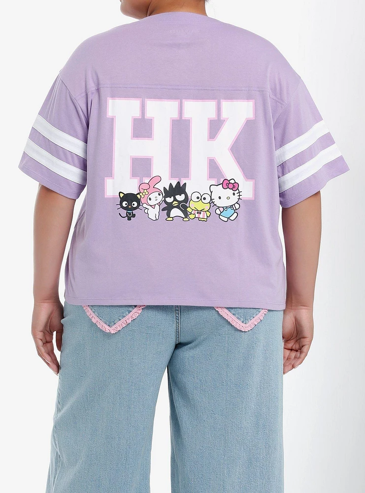 Hello Kitty And Friends Crest Varsity Stripe Girls T-Shirt Plus