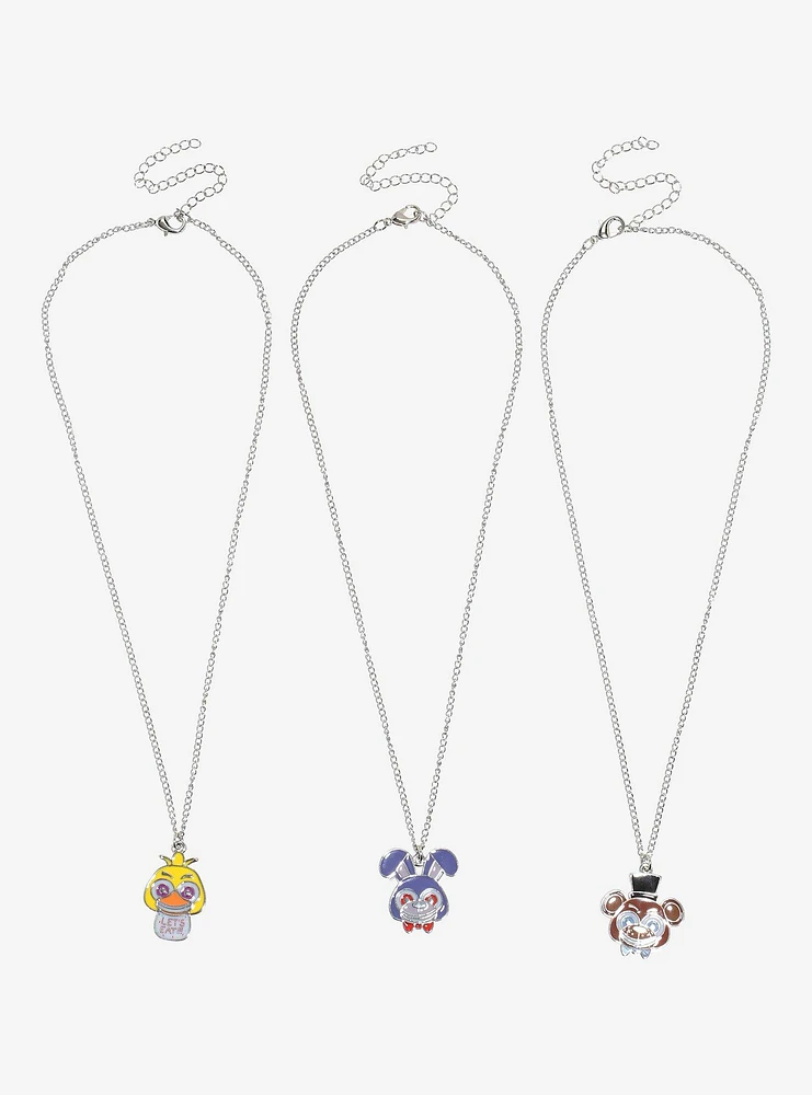 Five Nights At Freddy's Character Glow-In-The-Dark Necklace Set