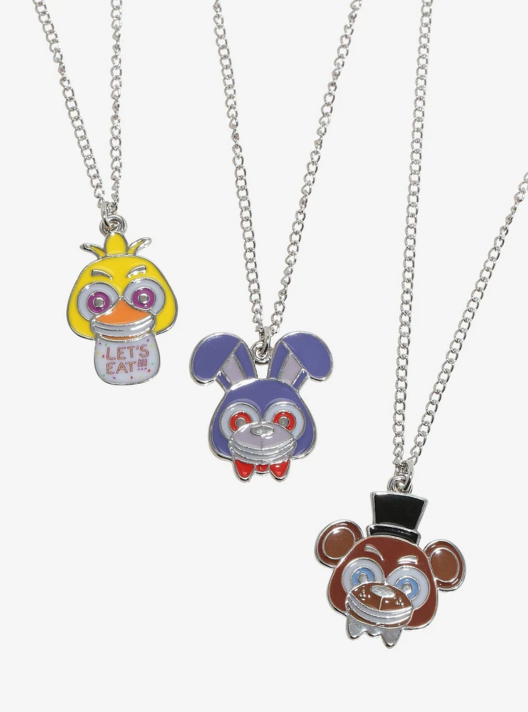 Five Nights At Freddy's Character Glow-In-The-Dark Necklace Set