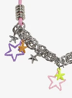 Sweet Society Colorful Star Chain Cord Necklace