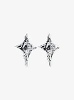 Social Collision Metallic Star Oversized Stud Earrings