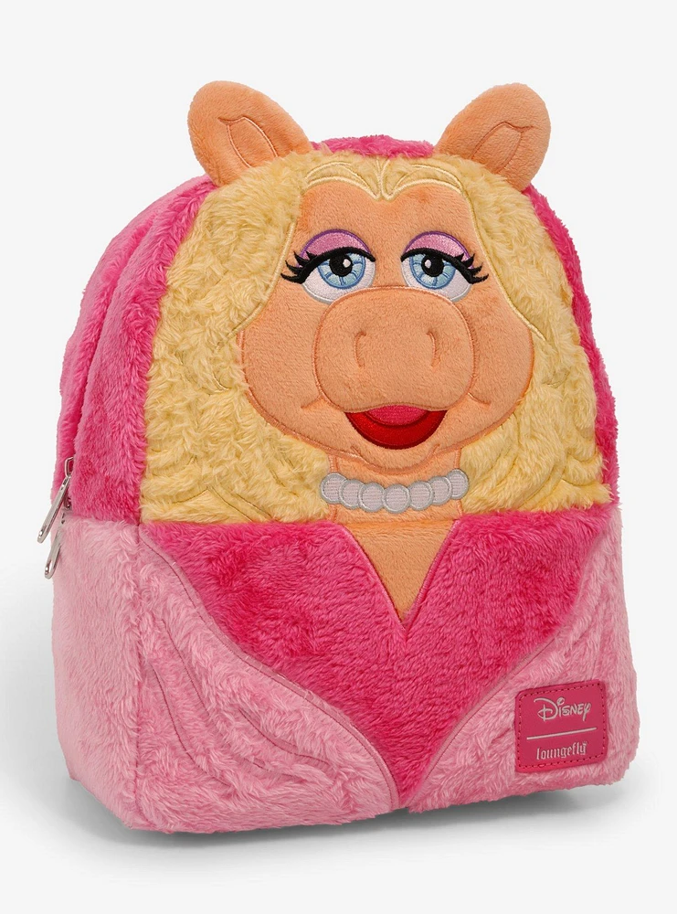 Loungefly Disney The Muppets Miss Piggy Fuzzy Mini Backpack