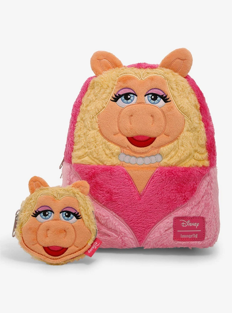 Loungefly Disney The Muppets Miss Piggy Fuzzy Mini Backpack