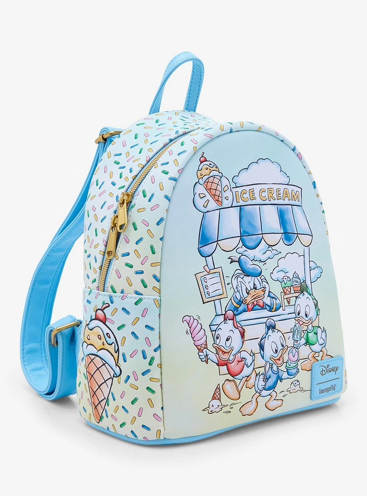 Loungefly Disney Donald Duck Nephews Ice Cream Mini Backpack